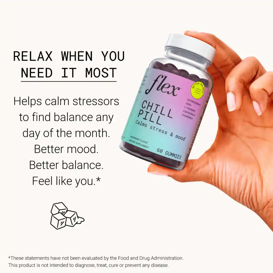 Flex Chill Pill Stress Gummies help you relax when you need it most
