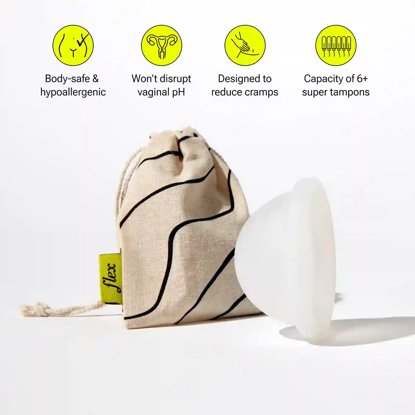 Flex Reusable Disc and pouch on white background