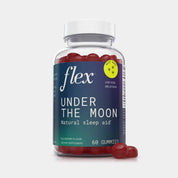 A bottle of Flex Under The Moon Melatonin Gummies Natural Sleep Aid