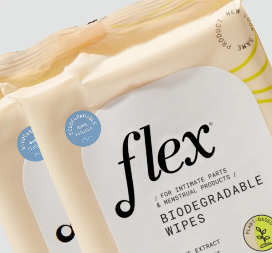 Flex Biodegradable Wipes are biodegradable when flushed